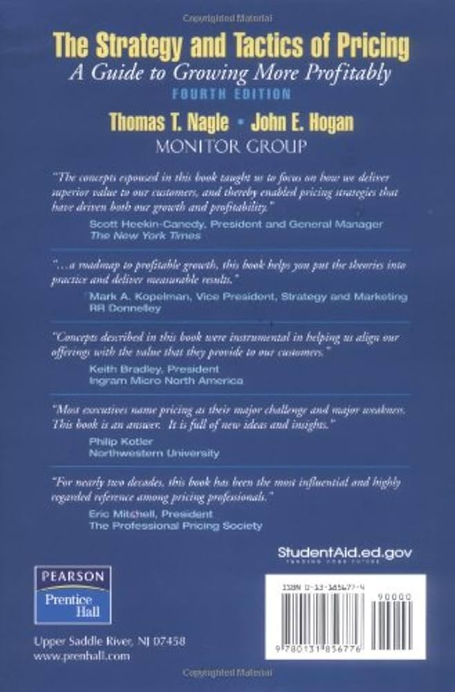 ビジネス・経済 Strategy and Tactics of Pricing 7E The Strategy and Tactics of Pricing: A Guide to Growing More